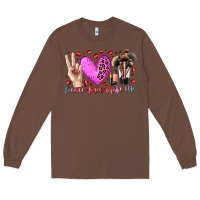 Chestnut peace love makeup Long Sleeve Tee - RacoonDesign