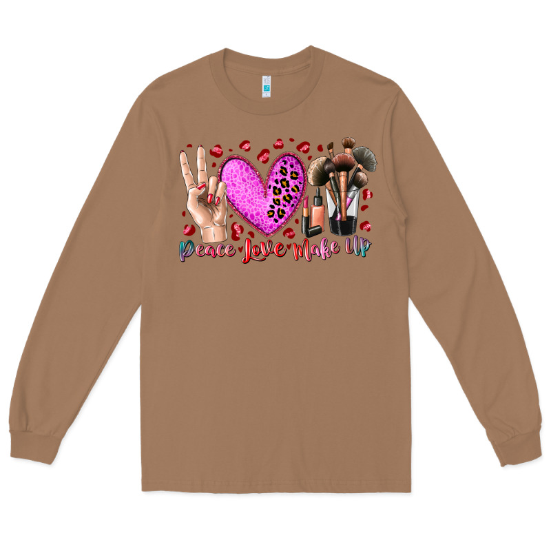 Peace Love Makeup Long Sleeve Tee by RacoonDesign | Teevron