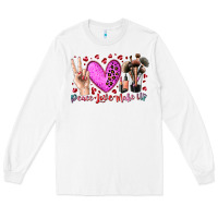 White peace love makeup Long Sleeve Tee - RacoonDesign
