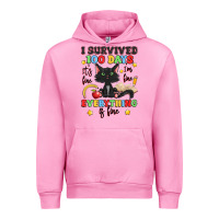 Fuchsia Pink i survived 100 days it's fine i'm fine Urban Hoodie - Artiststas