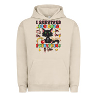 Pigment French Oak i survived 100 days it's fine i'm fine Urban Hoodie - Artiststas