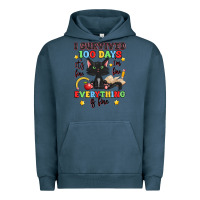 Pigment Midnight Navy i survived 100 days it's fine i'm fine Urban Hoodie - Artiststas