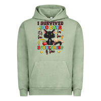 Pigment Oil Green i survived 100 days it's fine i'm fine Urban Hoodie - Artiststas