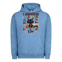 Pigment Pebble Blue i survived 100 days it's fine i'm fine Urban Hoodie - Artiststas