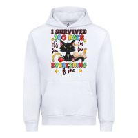 White i survived 100 days it's fine i'm fine Urban Hoodie - Artiststas