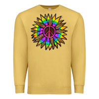 Antique Gold Peace Hippie Sunflower Premium Sweatshirt - Jasminsmagicworld