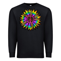 Black Peace Hippie Sunflower Premium Sweatshirt - Jasminsmagicworld