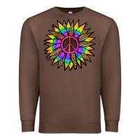 Chestnut Peace Hippie Sunflower Premium Sweatshirt - Jasminsmagicworld