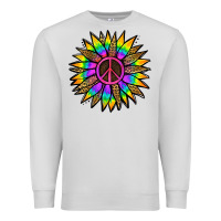 Dove Grey Peace Hippie Sunflower Premium Sweatshirt - Jasminsmagicworld