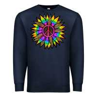 Navy Peace Hippie Sunflower Premium Sweatshirt - Jasminsmagicworld