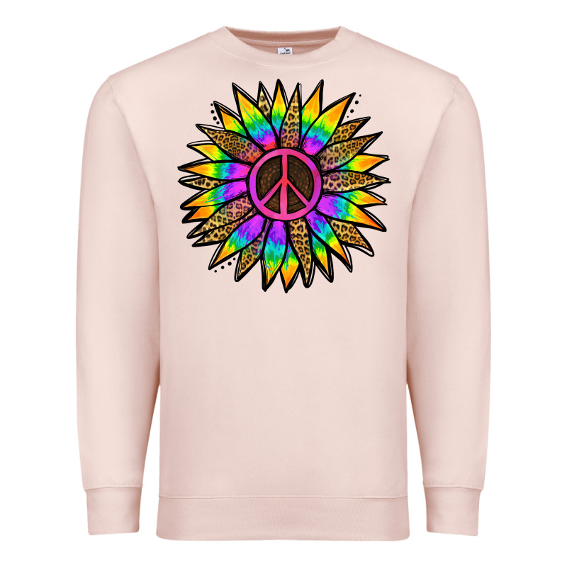 Peace Hippie Sunflower Premium Sweatshirt by Jasminsmagicworld | Teevron