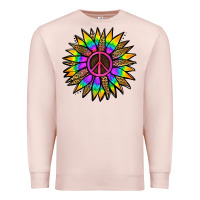Pale Pink Peace Hippie Sunflower Premium Sweatshirt - Jasminsmagicworld