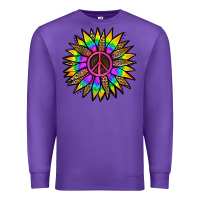 Purple Peace Hippie Sunflower Premium Sweatshirt - Jasminsmagicworld