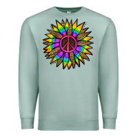 Seafoam Peace Hippie Sunflower Premium Sweatshirt - Jasminsmagicworld