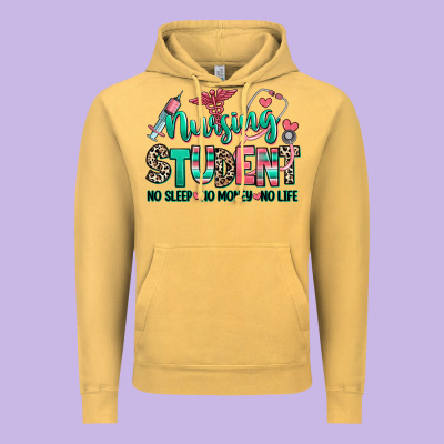 Nursing Student No Sleep No Money No Life Vintage Hoodie Designed By Ranaportraitstore