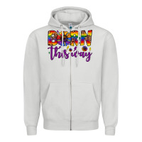 Dove Grey born this way Zipper Hoodie - JahusDesignShop