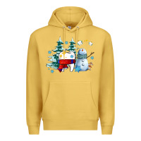 Antique Gold dental christmas teeth and winter with snowman Premium Hoodie - AdoDesignShop