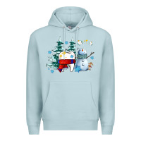 Blue Mist dental christmas teeth and winter with snowman Premium Hoodie - AdoDesignShop
