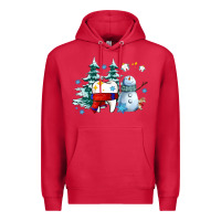 Cardinal dental christmas teeth and winter with snowman Premium Hoodie - AdoDesignShop