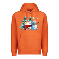 Carrot dental christmas teeth and winter with snowman Premium Hoodie - AdoDesignShop