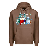 Dental Christmas Teeth And Winter With Snowman Premium Hoodie | Teevron