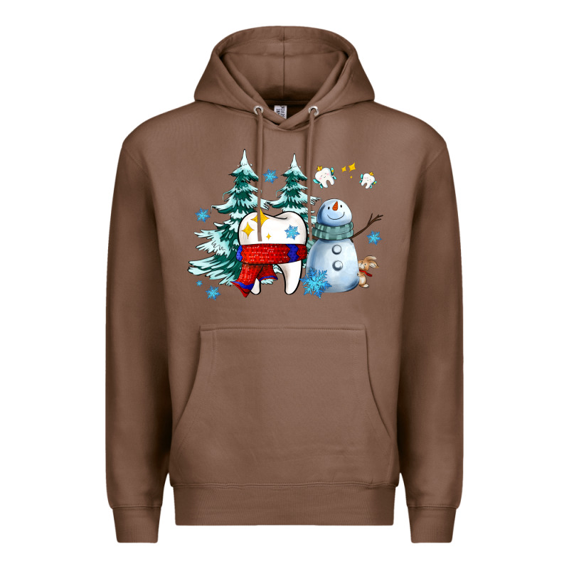 Dental Christmas Teeth And Winter With Snowman Premium Hoodie by AdoDesignShop | Teevron