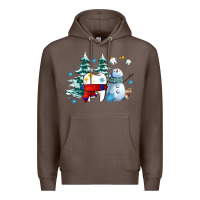 Coffee dental christmas teeth and winter with snowman Premium Hoodie - AdoDesignShop