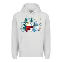 Dove Grey dental christmas teeth and winter with snowman Premium Hoodie - AdoDesignShop