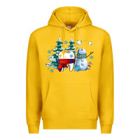 Lemon dental christmas teeth and winter with snowman Premium Hoodie - AdoDesignShop