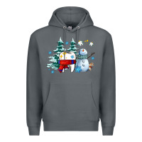 Rock dental christmas teeth and winter with snowman Premium Hoodie - AdoDesignShop