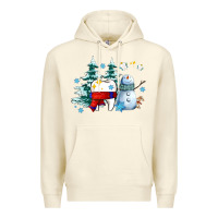 Sandshell dental christmas teeth and winter with snowman Premium Hoodie - AdoDesignShop