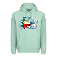 Seafoam dental christmas teeth and winter with snowman Premium Hoodie - AdoDesignShop