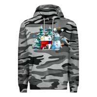 Slate Camo dental christmas teeth and winter with snowman Premium Hoodie - AdoDesignShop