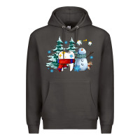Smoke dental christmas teeth and winter with snowman Premium Hoodie - AdoDesignShop