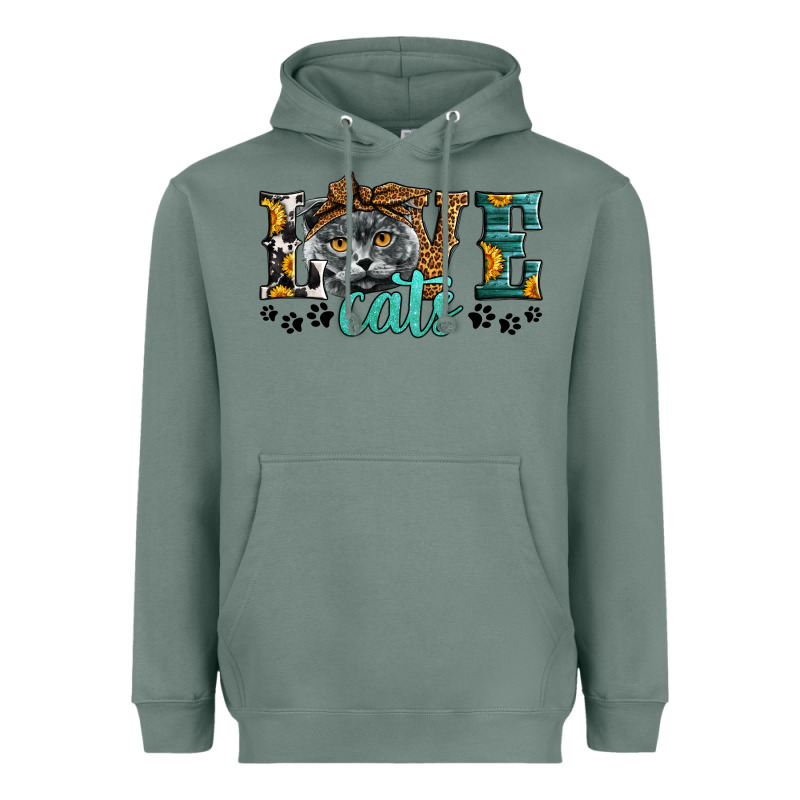 Love Cats Scottish Fold Heavyweight Hoodie by LillyAllenDesigns | Teevron