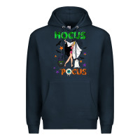 Navy hocus pocus with witch Premium Hoodie - NancyCooperArtShop