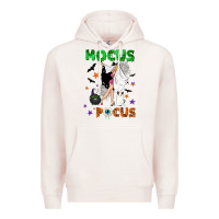 Pale Pink hocus pocus with witch Premium Hoodie - NancyCooperArtShop