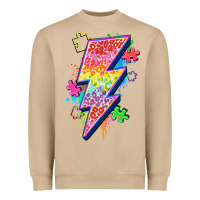 Mushroom lightning bolt autism Heavyweight Sweatshirt - Zillion Design Studio