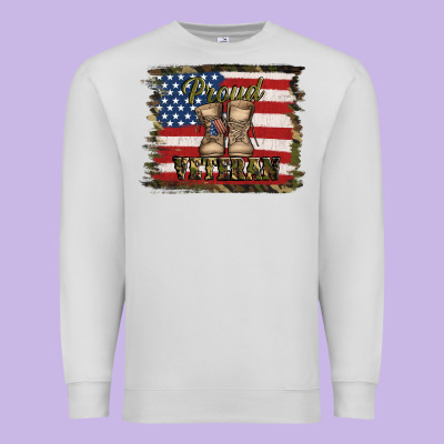 Proud Veteran Premium Sweatshirt Designed By Jasminsmagicworld