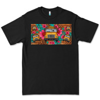Black school bus leopard gemstone license plate Premium Tee - Artiststas