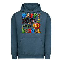 Pigment Midnight Navy happy 100 th days of school Urban Hoodie - Artiststas