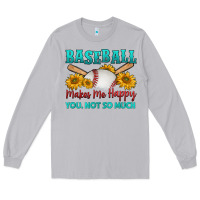 Moon Dust baseball makes me happy you, not so much Long Sleeve Tee - HRA Design Shop