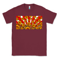 Burgundy usa sunflowers leopard license plate Classic Tee - HRA Design Shop