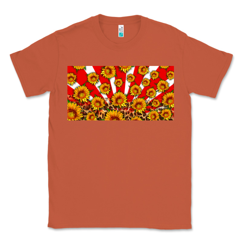 Usa Sunflowers Leopard License Plate Classic Tee by HRA Design Shop | Teevron