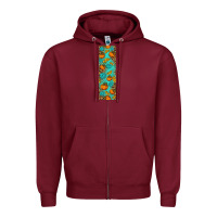 Burgundy autumn Zipper Hoodie - BundleAndBundleShop