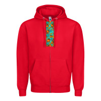 Red autumn Zipper Hoodie - BundleAndBundleShop