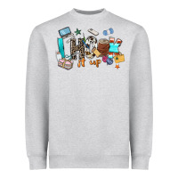 Heather Grey i hook it up sewing Heavyweight Sweatshirt - Zillion Design Studio