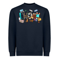 Navy i hook it up sewing Heavyweight Sweatshirt - Zillion Design Studio