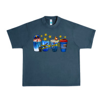 Midnight Navy police coffee cups Urban Heavy Tee - texasbilliewilder