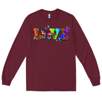 Burgundy pride love butterflies Long Sleeve Tee - AdoDesignShop